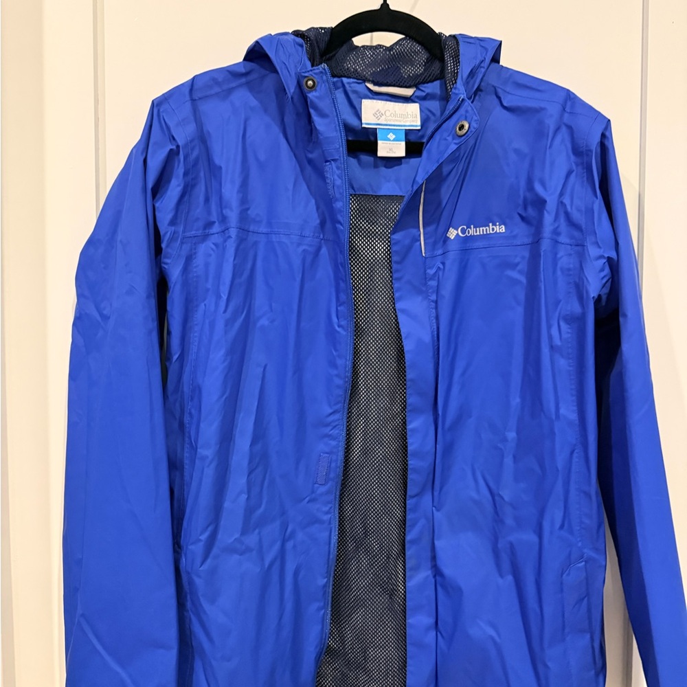 Columbia Kids Bright Blue Raincoat with Hood